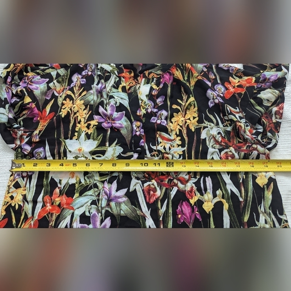 NWT Catherine Malandrino Women’s Multicolor Floral Blouse Sz XS - Picture 12 of 13